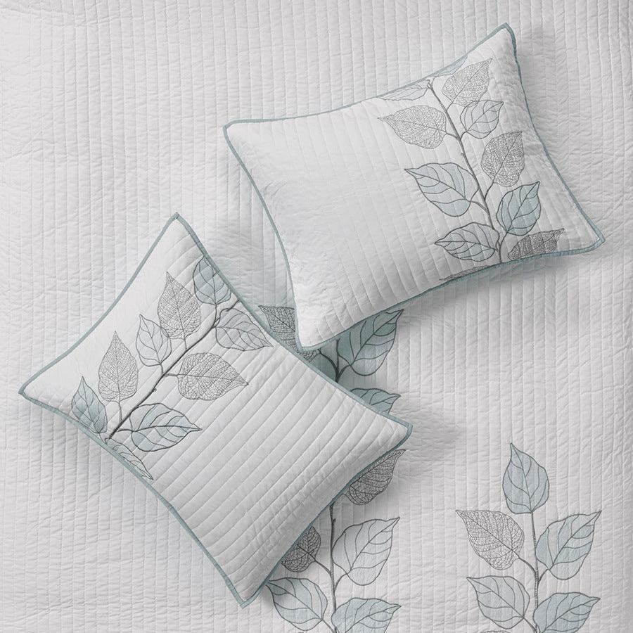 Olliix.com Comforters & Blankets - Caelie Full/Queen 6 Piece Reversible Coverlet Set Blue
