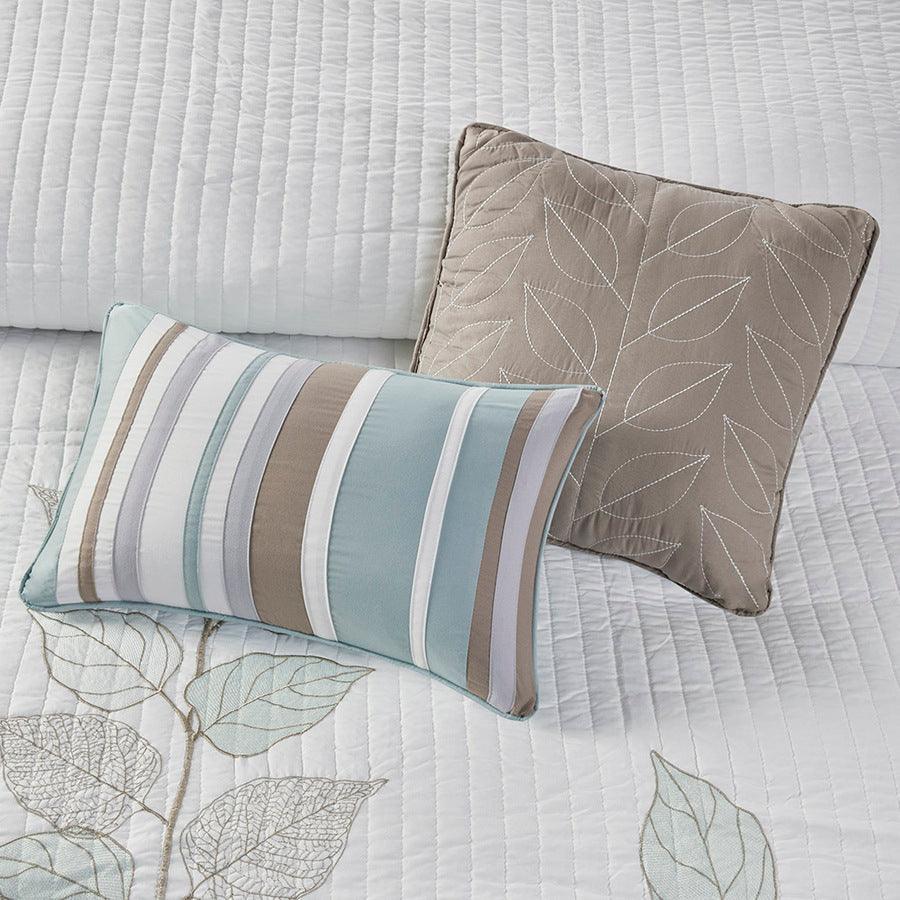 Olliix.com Comforters & Blankets - Caelie Full/Queen 6 Piece Reversible Coverlet Set Blue
