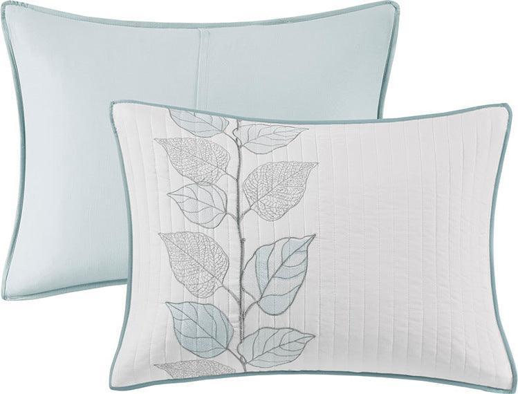 Olliix.com Comforters & Blankets - Caelie Full/Queen 6 Piece Reversible Coverlet Set Blue