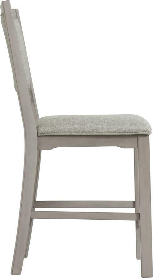 Elements Dining Chairs - Calderon Counter 42" Heigh Side Chair Set in Gray