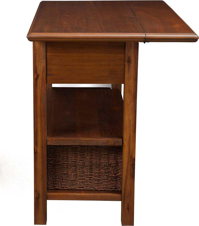 Alpine Furniture Kitchen & Bar Carts - Caldwell Kitchen Cart, Antique Cappuccino