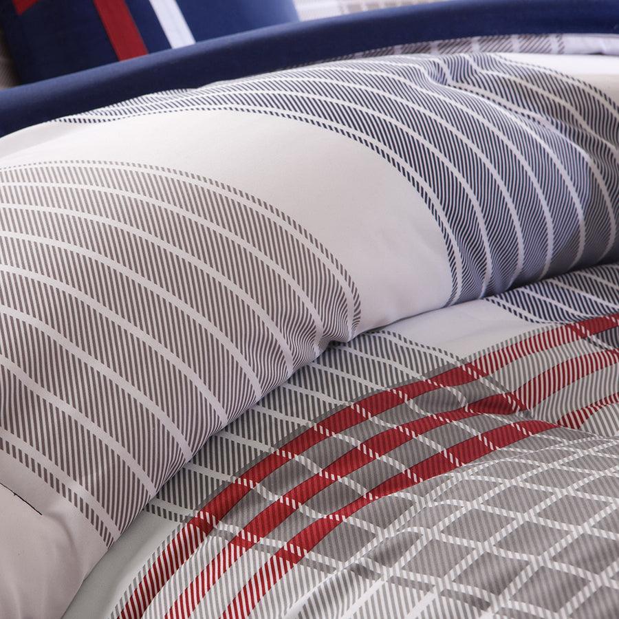 Olliix.com Comforters & Blankets - Caleb Lodge/Cabin Comforter Set Blue Full/Queen
