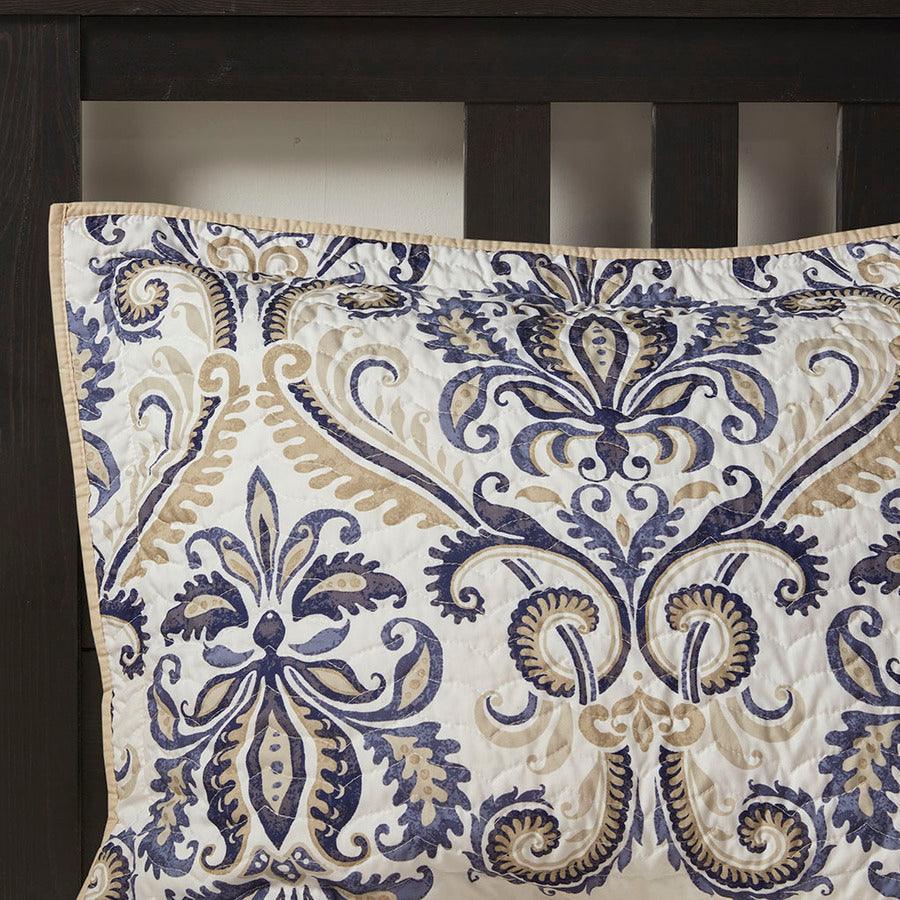 Olliix.com Comforters & Blankets - Cali King/California King 6 Piece Reversible Coverlet Set Blue