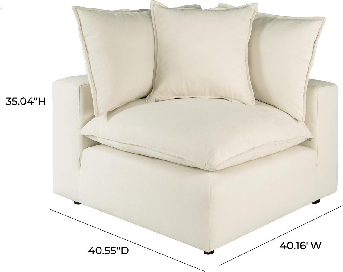 Tov Furniture Accent Chairs - Cali Natural Corner Chair