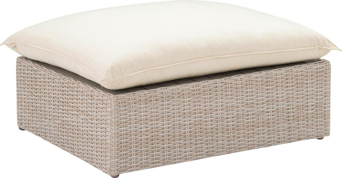 Tov Furniture Outdoor Ottomans - Cali Natural Wicker Outdoor Ottoman