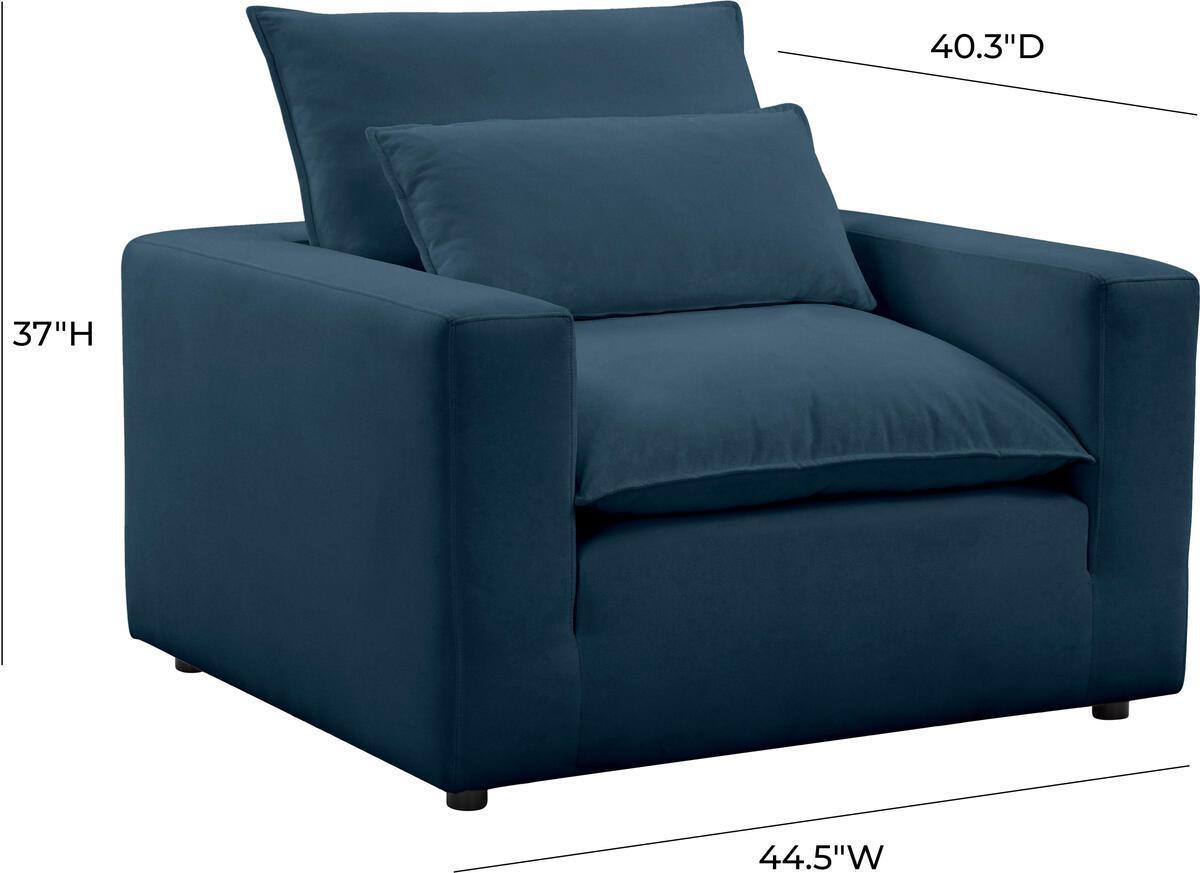 Tov Furniture Accent Chairs - Cali Navy Arm Chair Navy