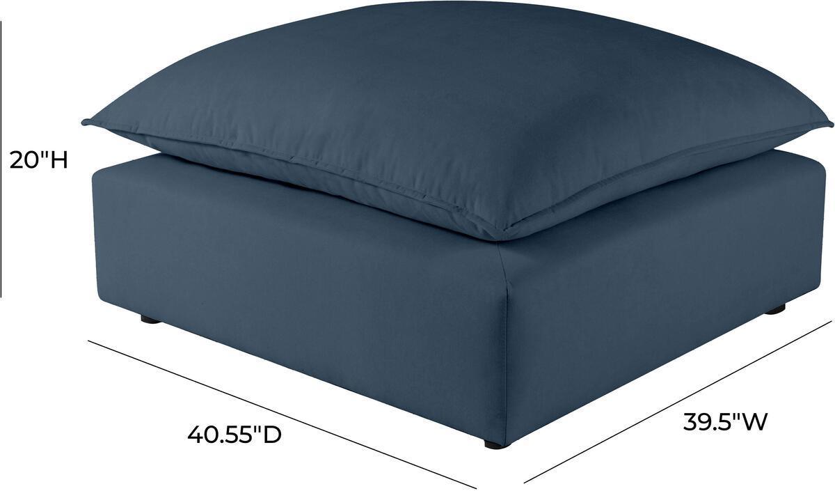 Tov Furniture Ottomans & Stools - Cali Navy Ottoman Navy