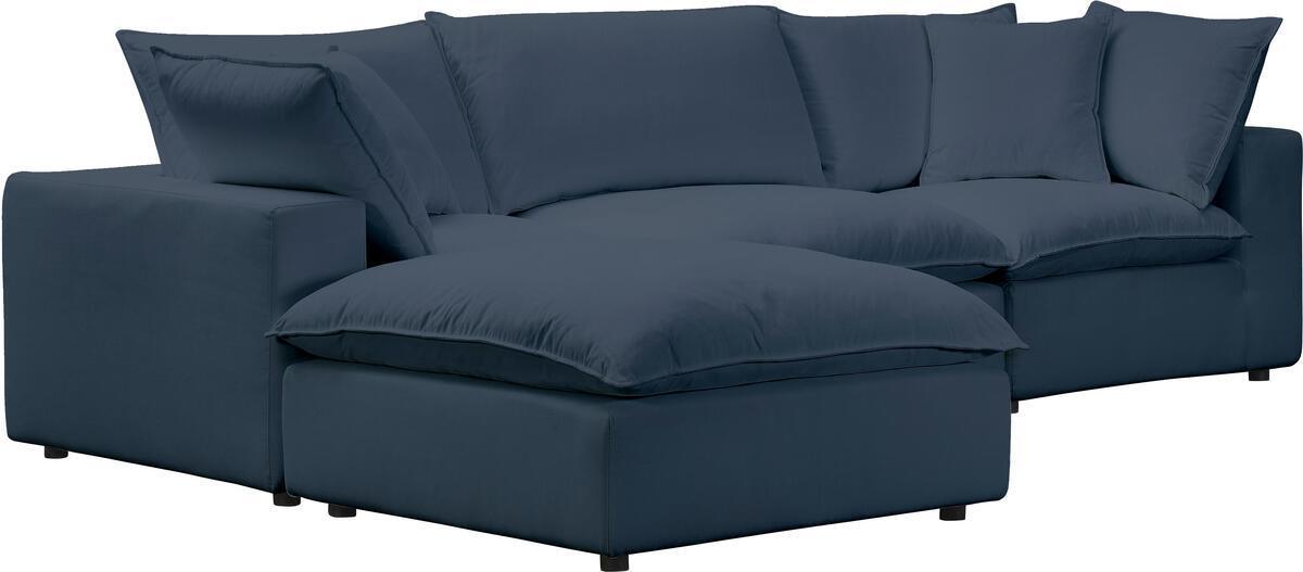 Tov Furniture Ottomans & Stools - Cali Navy Ottoman Navy