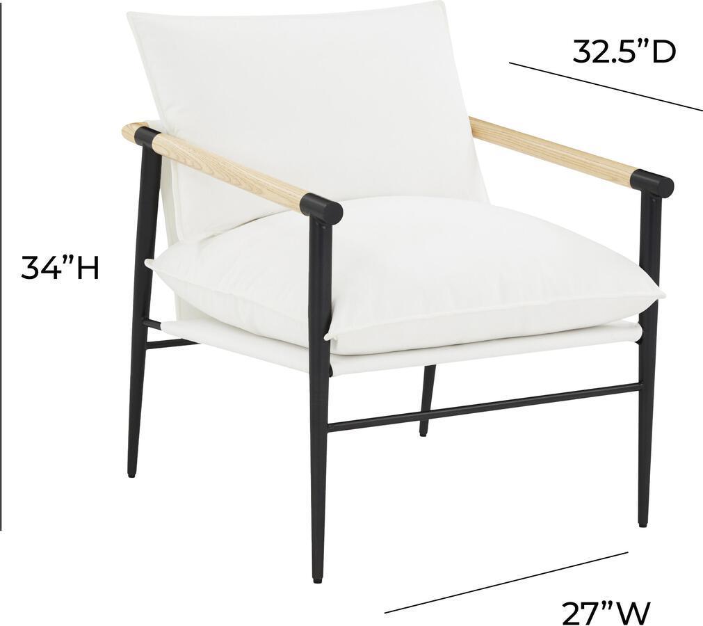 Tov Furniture Accent Chairs - Cali Pearl Accent Chair Pearl