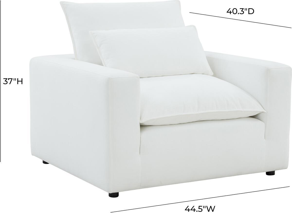 Tov Furniture Accent Chairs - Cali Pearl Arm Chair Pearl