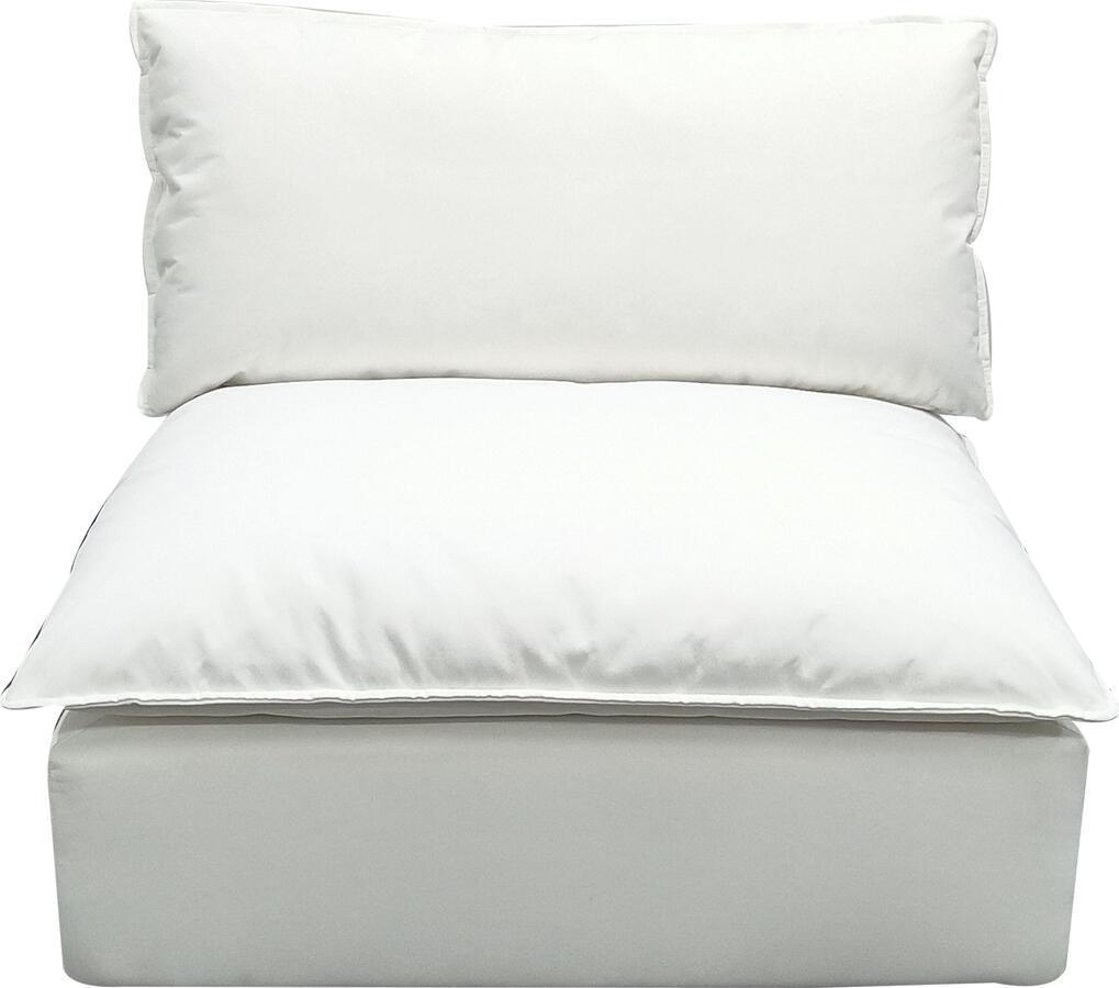 Tov Furniture Accent Chairs - Cali Pearl Armless Chair Pearl