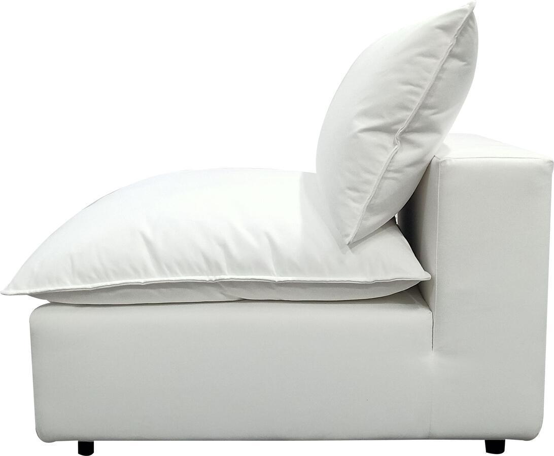 Tov Furniture Accent Chairs - Cali Pearl Armless Chair Pearl