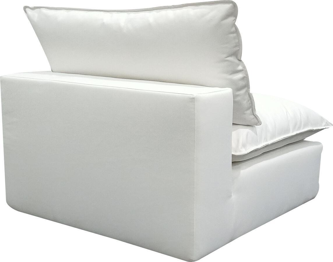 Tov Furniture Accent Chairs - Cali Pearl Armless Chair Pearl