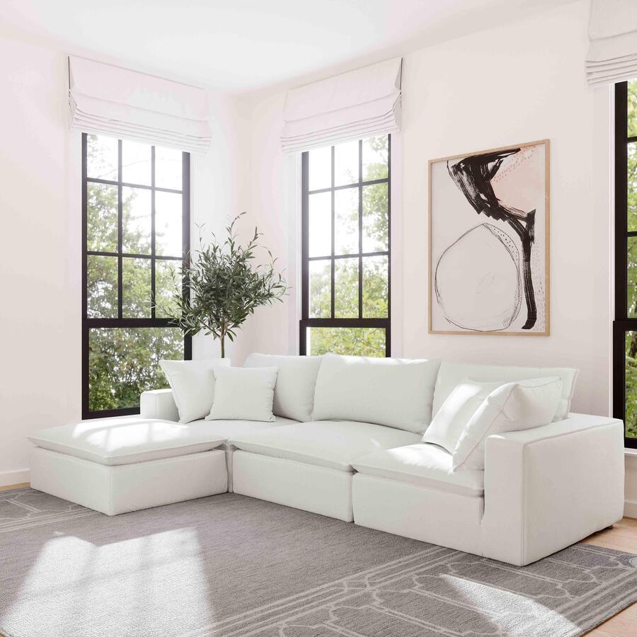 Tov Furniture Accent Chairs - Cali Pearl Armless Chair Pearl
