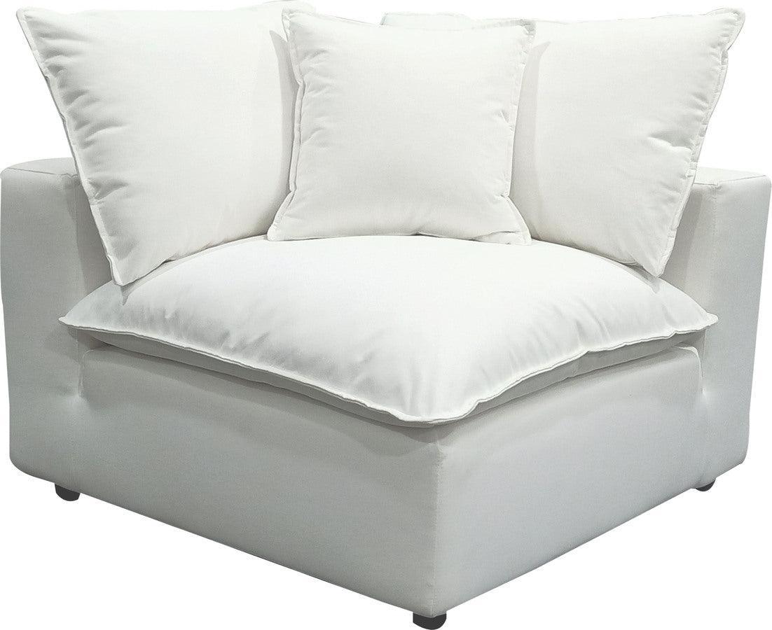 Tov Furniture Accent Chairs - Cali Pearl Corner Chair Pearl
