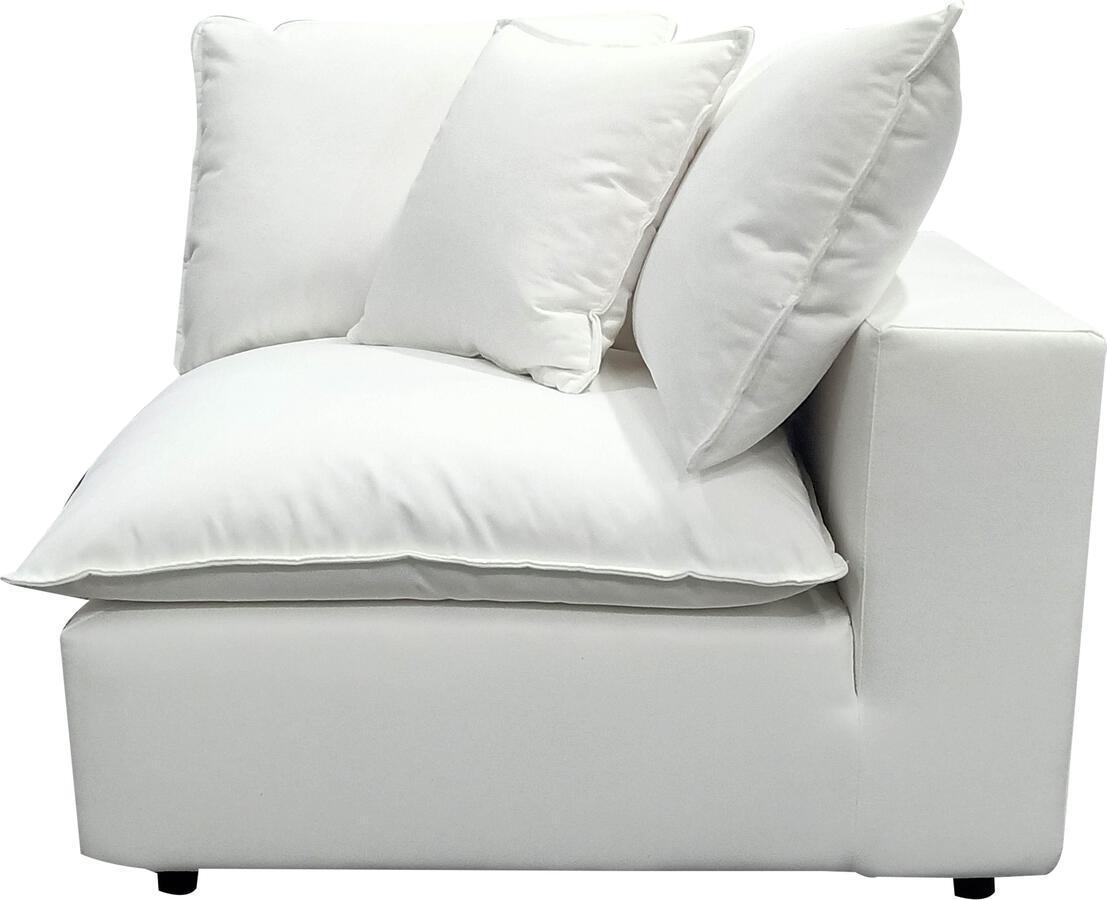Tov Furniture Accent Chairs - Cali Pearl Corner Chair Pearl