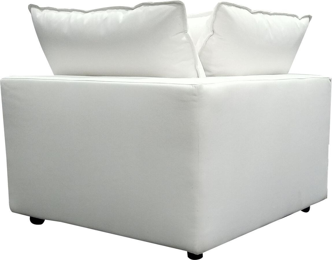 Tov Furniture Accent Chairs - Cali Pearl Corner Chair Pearl