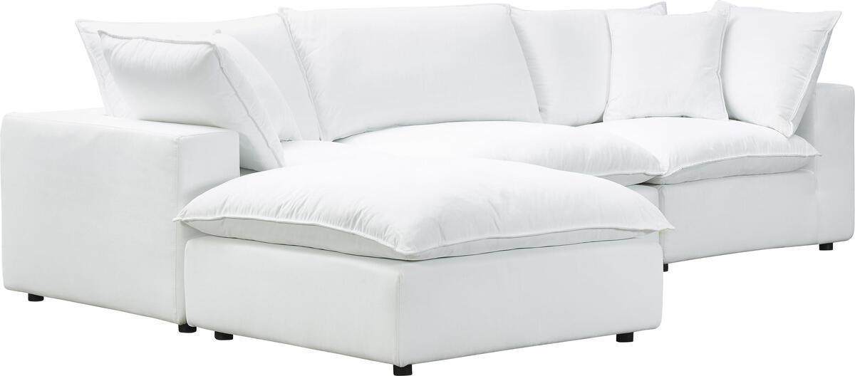 Tov Furniture Sectional Sofas - Cali Pearl Modular 4 Piece Sectional Pearl