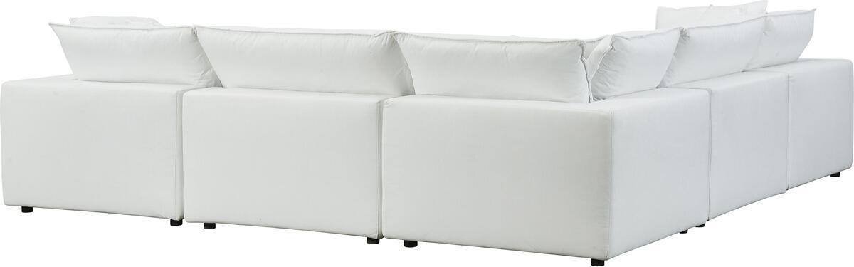Tov Furniture Sectional Sofas - Cali Pearl Modular Large Chaise Sectional Pearl