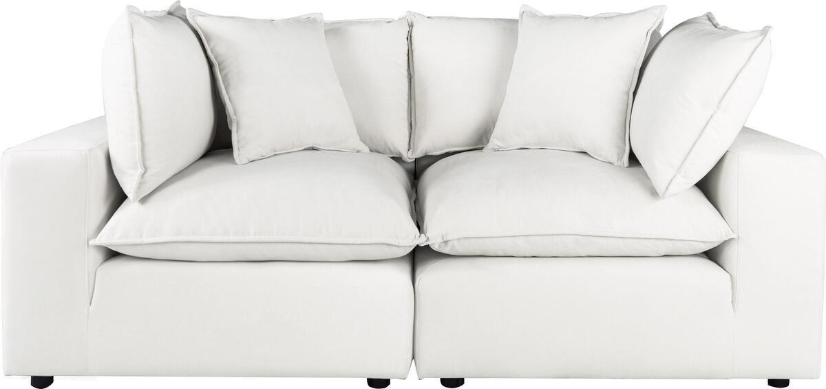 Tov Furniture Loveseats - Cali Pearl Modular Loveseat Pearl
