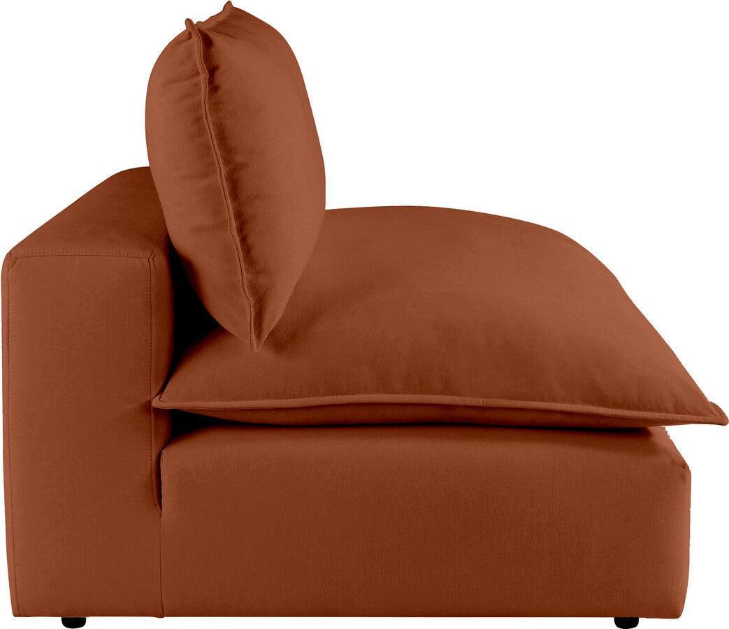 Tov Furniture Accent Chairs - Cali Rust Armless Chair