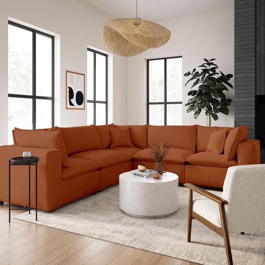 Tov Furniture Accent Chairs - Cali Rust Corner Chair