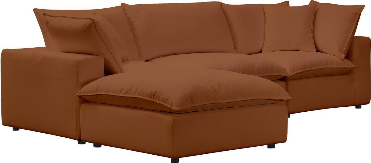 Tov Furniture Sectional Sofas - Cali Rust Modular 4 Piece Sectional