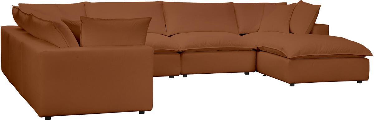 Tov Furniture Sectional Sofas - Cali Rust Modular Large Chaise Sectional