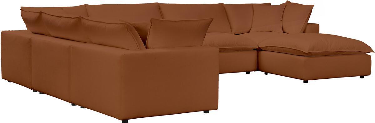 Tov Furniture Sectional Sofas - Cali Rust Modular Large Chaise Sectional