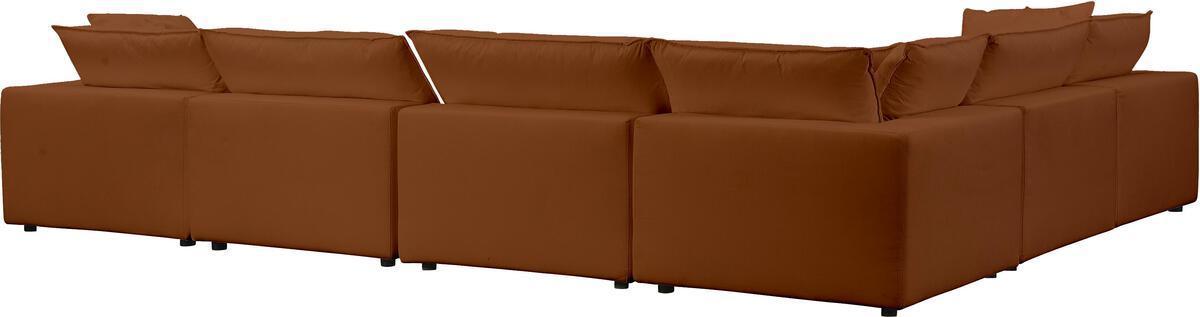 Tov Furniture Sectional Sofas - Cali Rust Modular Large Chaise Sectional