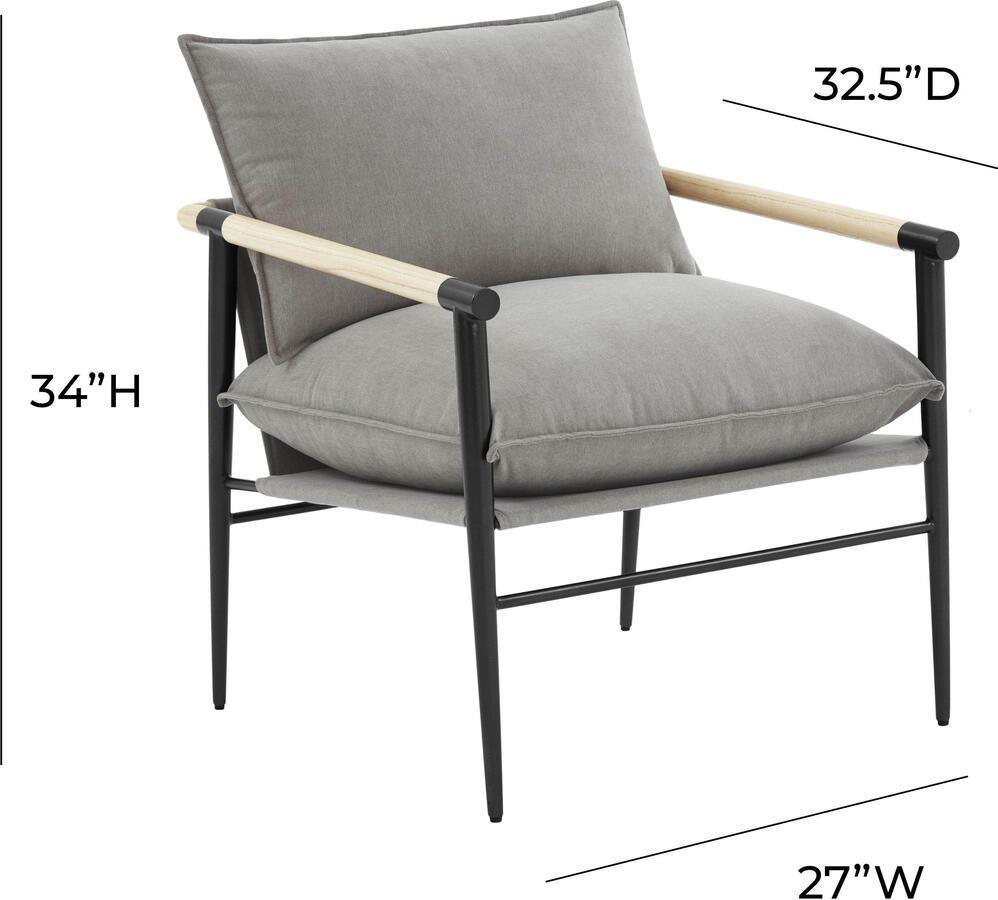 Tov Furniture Accent Chairs - Cali Slate Accent Chair Slate