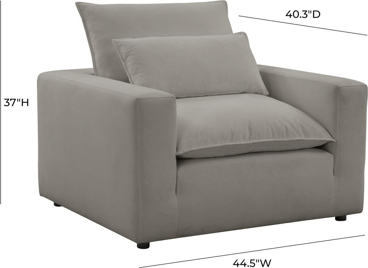 Tov Furniture Accent Chairs - Cali Slate Arm Chair Slate