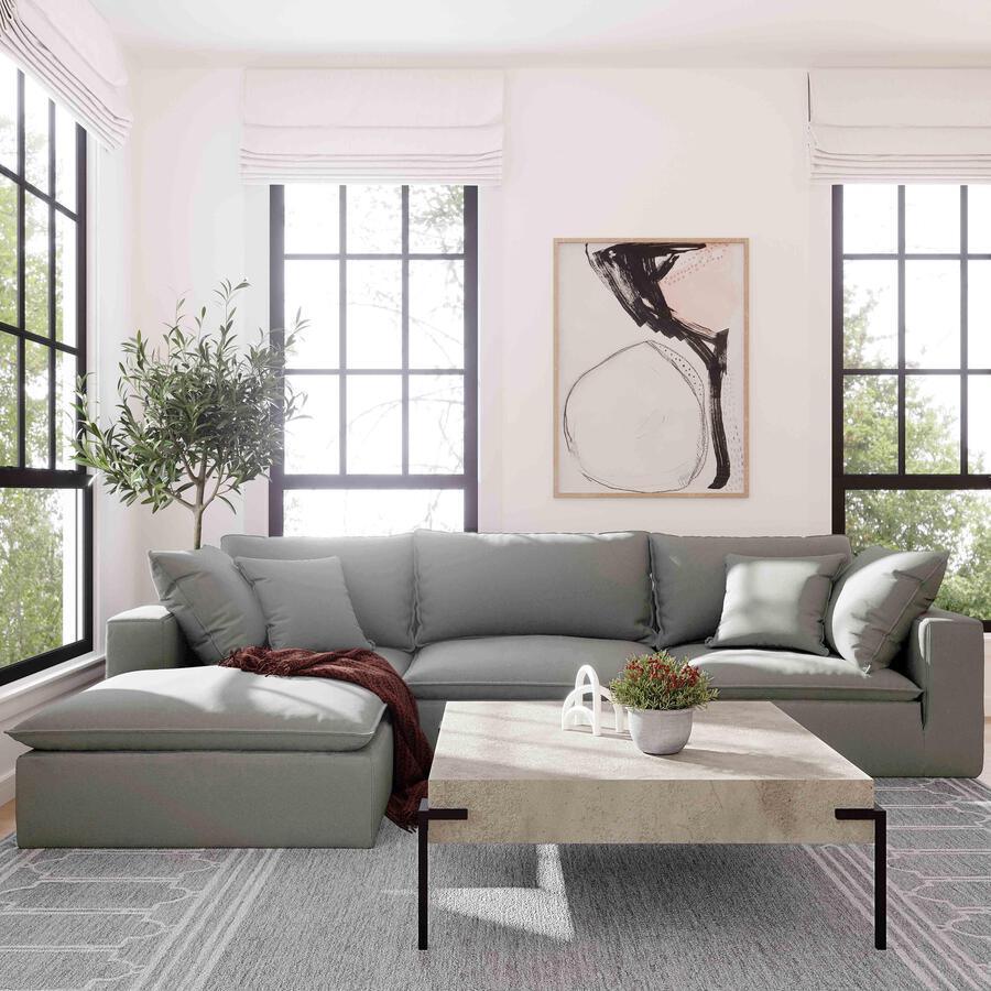 Tov Furniture Sectional Sofas - Cali Slate Modular 4 Piece Sectional