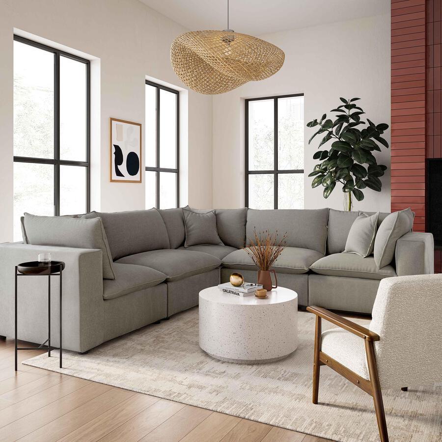 Tov Furniture Sectional Sofas - Cali Slate Modular L-Sectional