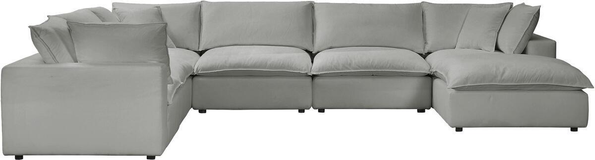 Tov Furniture Sectional Sofas - Cali Slate Modular Large Chaise Sectional