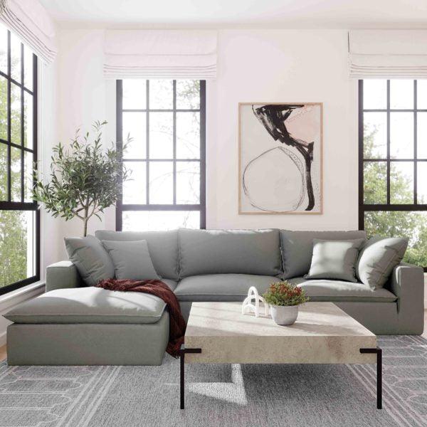 Tov Furniture Accent Chairs - Cali Slate Tweed Modular Corner Seat