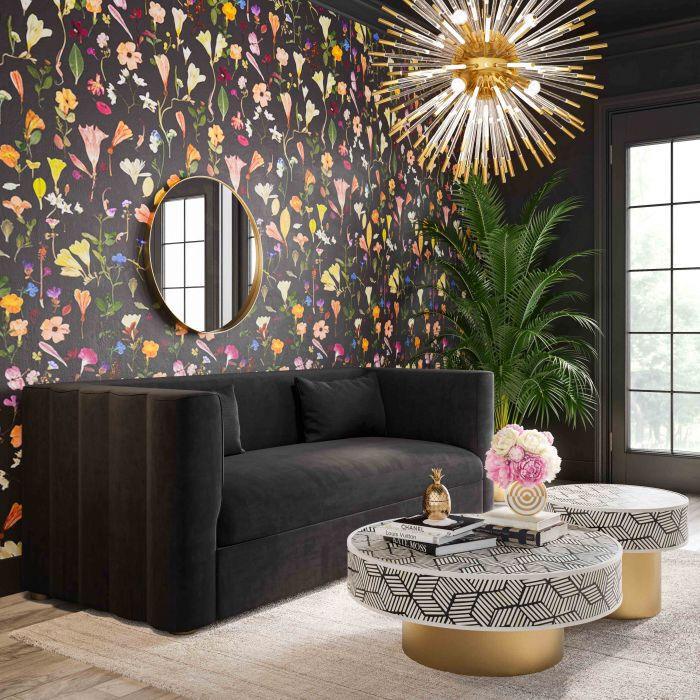 Tov Furniture Sofas & Couches - Callie Black Velvet Sofa