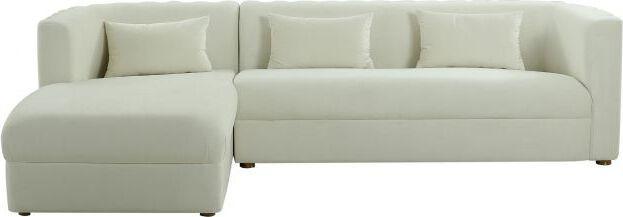 Tov Furniture Sectional Sofas - Callie Cream Velvet Sectional - LAF