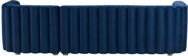 Tov Furniture Sectional Sofas - Callie Navy Velvet Sectional - RAF