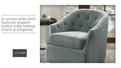 Olliix.com Accent Chairs - Calvin Swivel Chair Light Blue