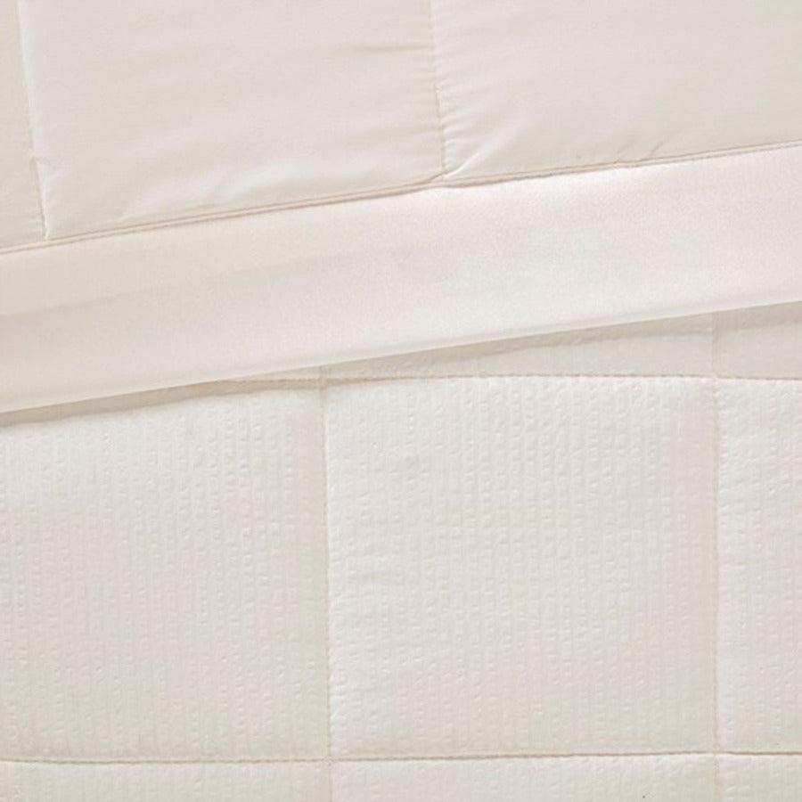 Olliix.com Comforters & Blankets - Cambria Casual Premium Oversize Down Alt Blanket with 3M Scotchgard King Ivory