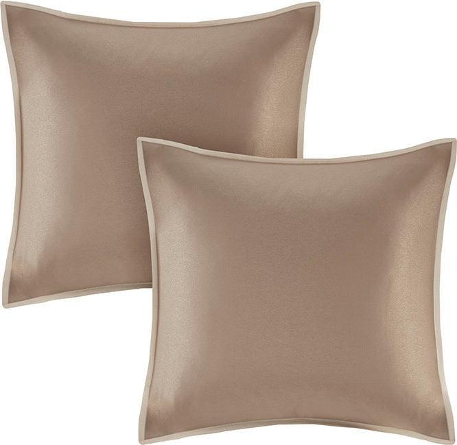Olliix.com Comforters & Blankets - Camelia 8 Piece Embroidered Comforter Set Natural
