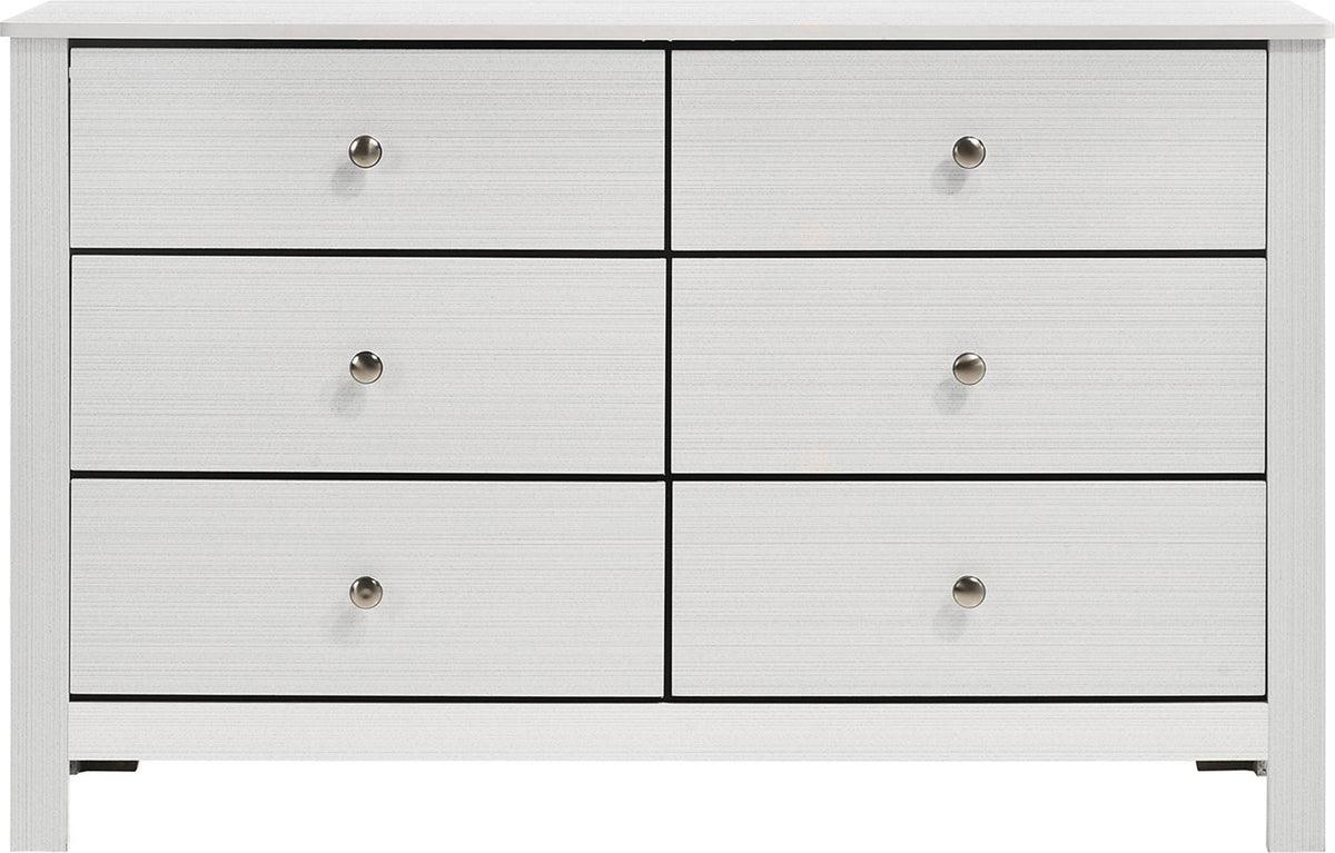 Elements Dressers - Camila 6-Drawer Dresser in White White