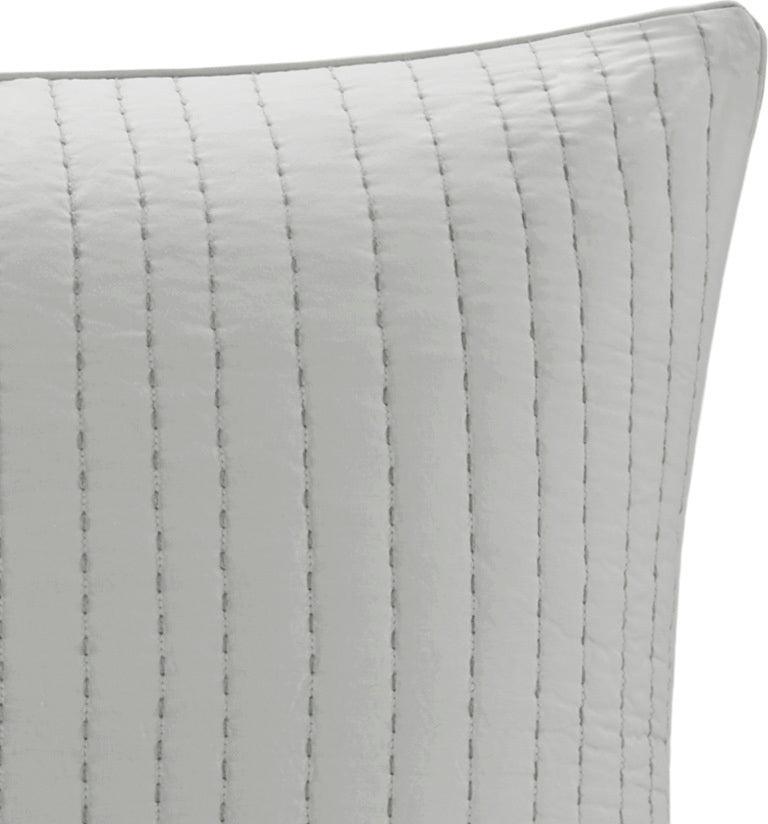 Olliix.com Pillowcases & Shams - Camila Cotton Quilted Euro Sham Gray