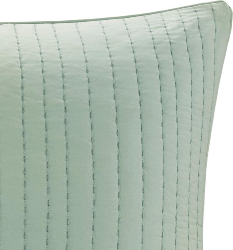 Olliix.com Pillowcases & Shams - Camila Cotton Quilted Euro Sham Seafoam