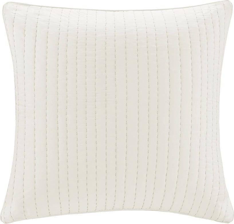 Olliix.com Pillowcases & Shams - Camila Cotton Quilted Euro Sham White