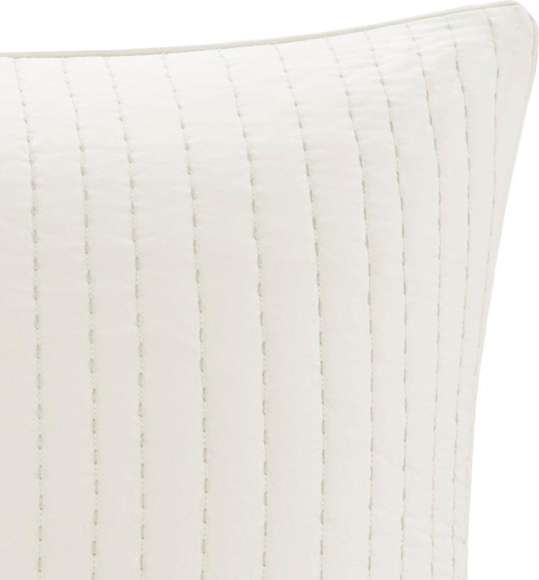 Olliix.com Pillowcases & Shams - Camila Cotton Quilted Euro Sham White