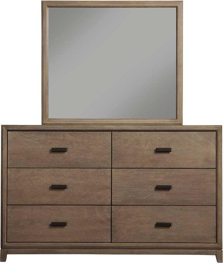 Alpine Furniture Mirrors - Camilla Mirror Antique Gray