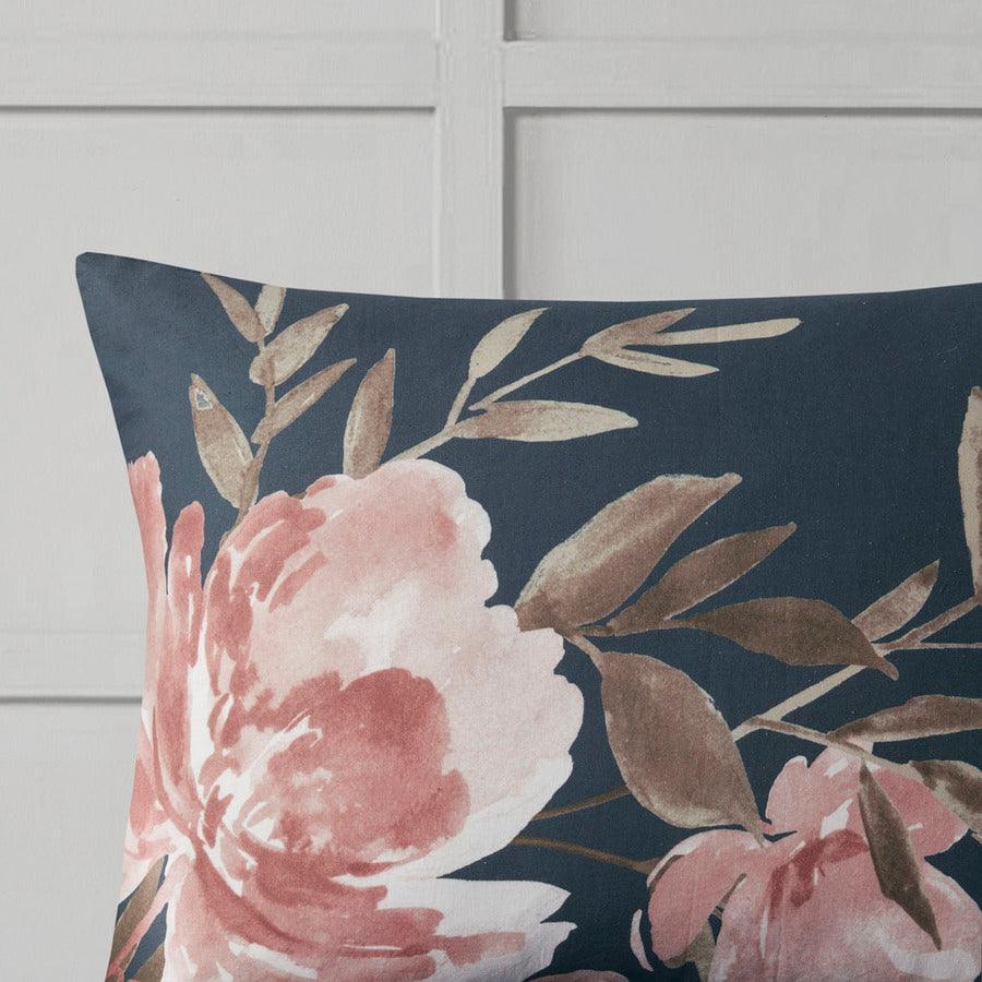 Olliix.com Comforters & Blankets - Camillia 8 Piece 90 " W Cotton Comforter Set Navy
