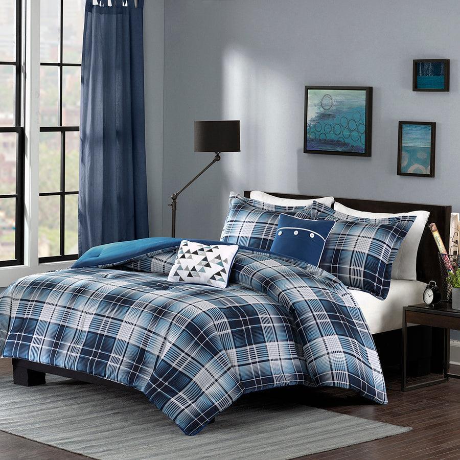 Olliix.com Comforters & Blankets - Camilo Full/Queen Comforter Set Blue